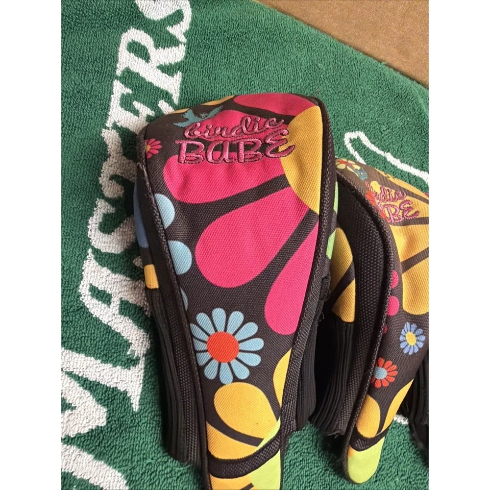 Birdie Babe Woodstock Flowered Headcovers Golf Club Head Covers Set of